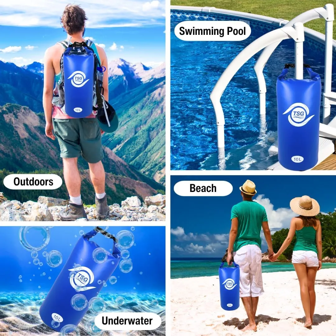 Heavy Duty Swimming Pool Ladder Weights, Weighted Sandbag Anchor for Inground Stairs, Above Ground Pool Steps Weight, Stabilizer Sandbags, Waterproof Sand Bags Beach Canopy Tent Anchors, 10L Dry Bag