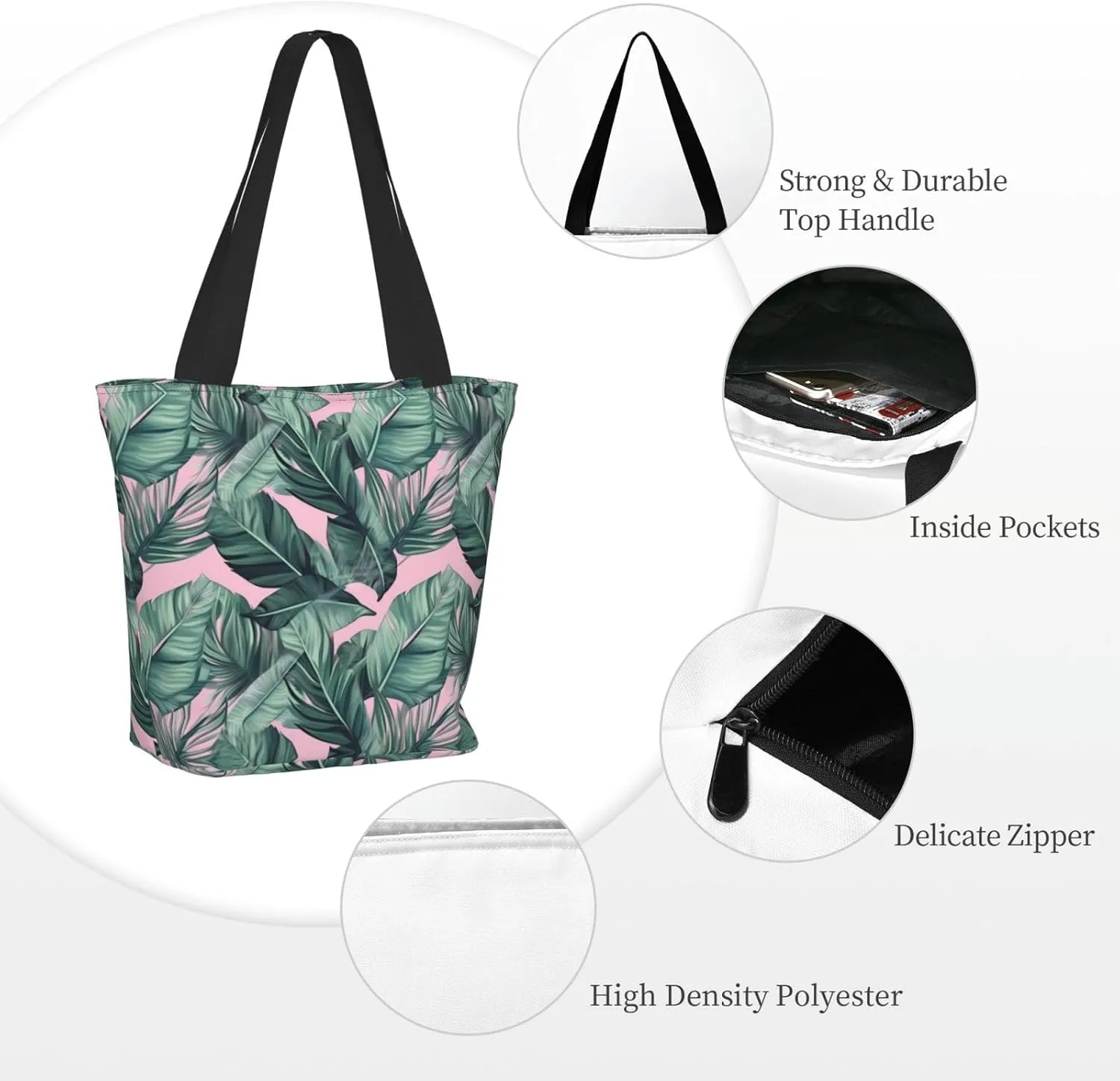 Horses On The Beach Printed Fashionable Large Handbag And Shoulder Bag, Suitable For Various Daily Use