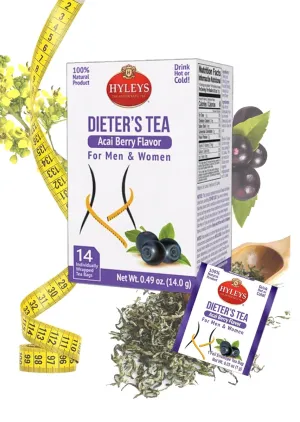 Hyleys Dieter's Tea with Acai Berry Flavor - 14 Tea Bags - Slimming Weight Loss Detox Cleanse Tea (24 Pack - 336 Tea Bags Total)