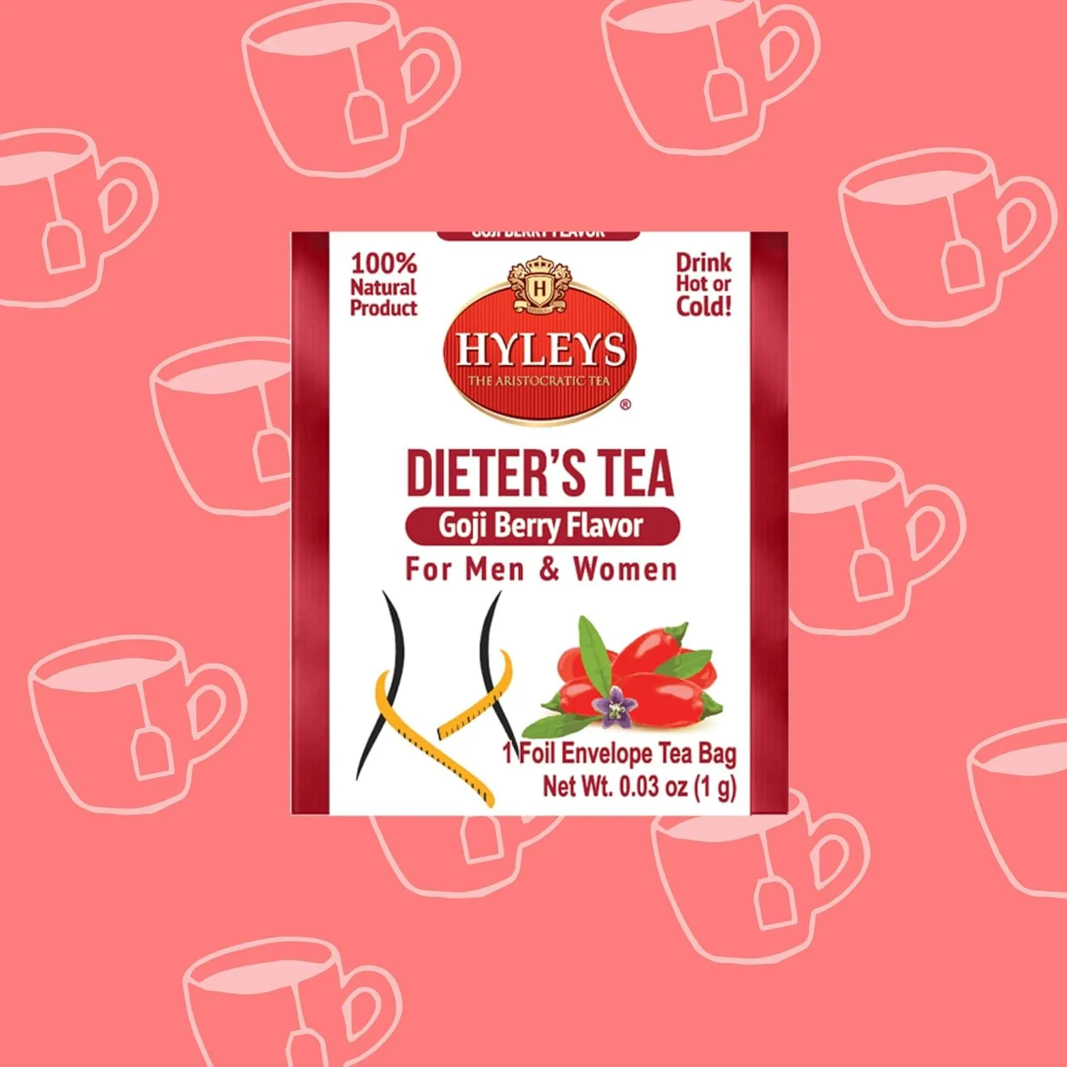 Hyleys Dieter's Tea with Acai Berry Flavor - 14 Tea Bags - Slimming Weight Loss Detox Cleanse Tea (24 Pack - 336 Tea Bags Total)