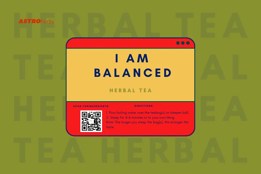 I Am Balanced: Blood Sugar Support Herbal Tea (12 Tea Bags)