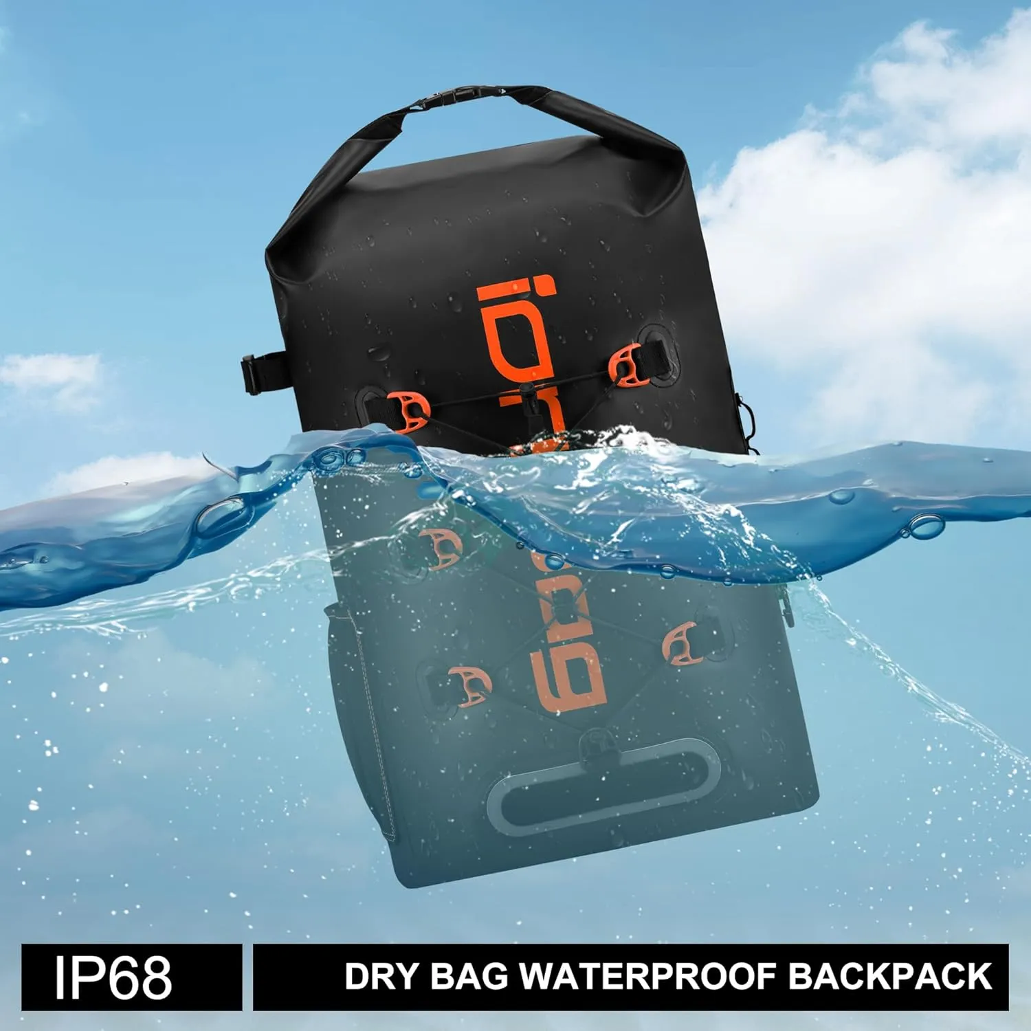 IDRYBAG Waterproof Backpack for Men Women Dry Bags Waterproof Bags for Kayaking