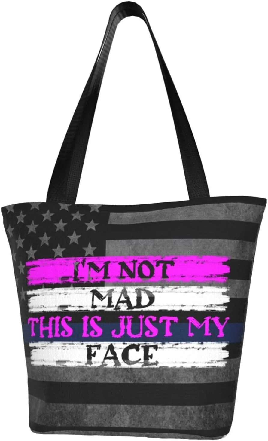 I'M Not Mad This Is Just My Face Fashion Shoulder Bag Large Capacity For Man Or Woman