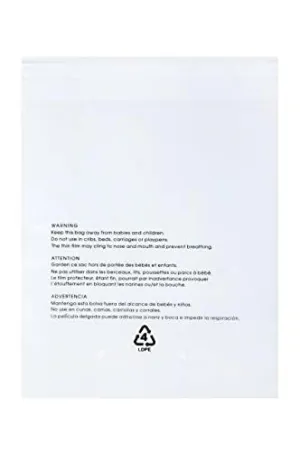 Infinite Pack 6" X 9" 1000 CT Self Seal Clear Poly Bags with Suffocation Warning for Packaging, Shipping Permanent Adhesive