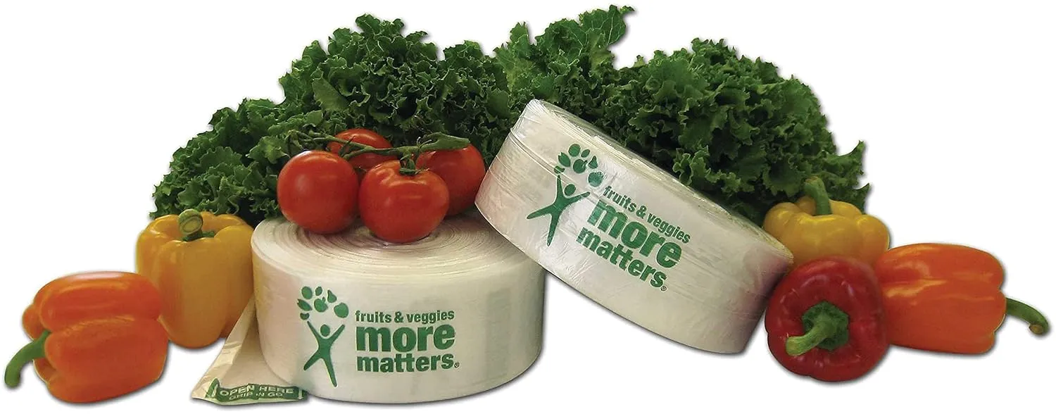 Inteplast Group Produce Bags, 9 microns, 12" x 20", Clear, 875 Bags/roll, 4 Rolls/Carton