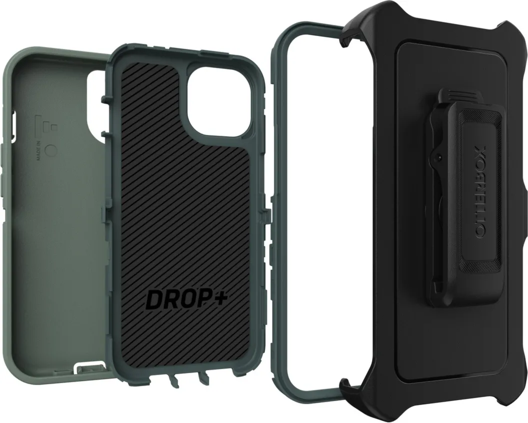 iPhone 15/14/13 Otterbox Defender Series Case - Green (Forest Ranger)