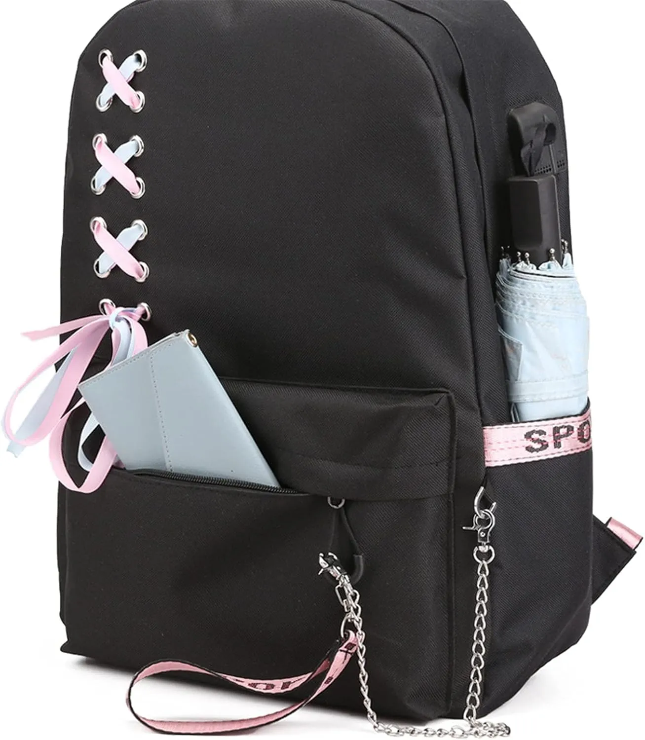 ISaikoy Anime Ciel Phantomhive Backpack Sebastian Bookbag Daypack School Bag Shoulder Bag Style I5