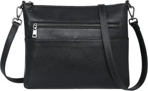 Iswee Retro Leather Crossbody Bags for Women Shoulder Handbag