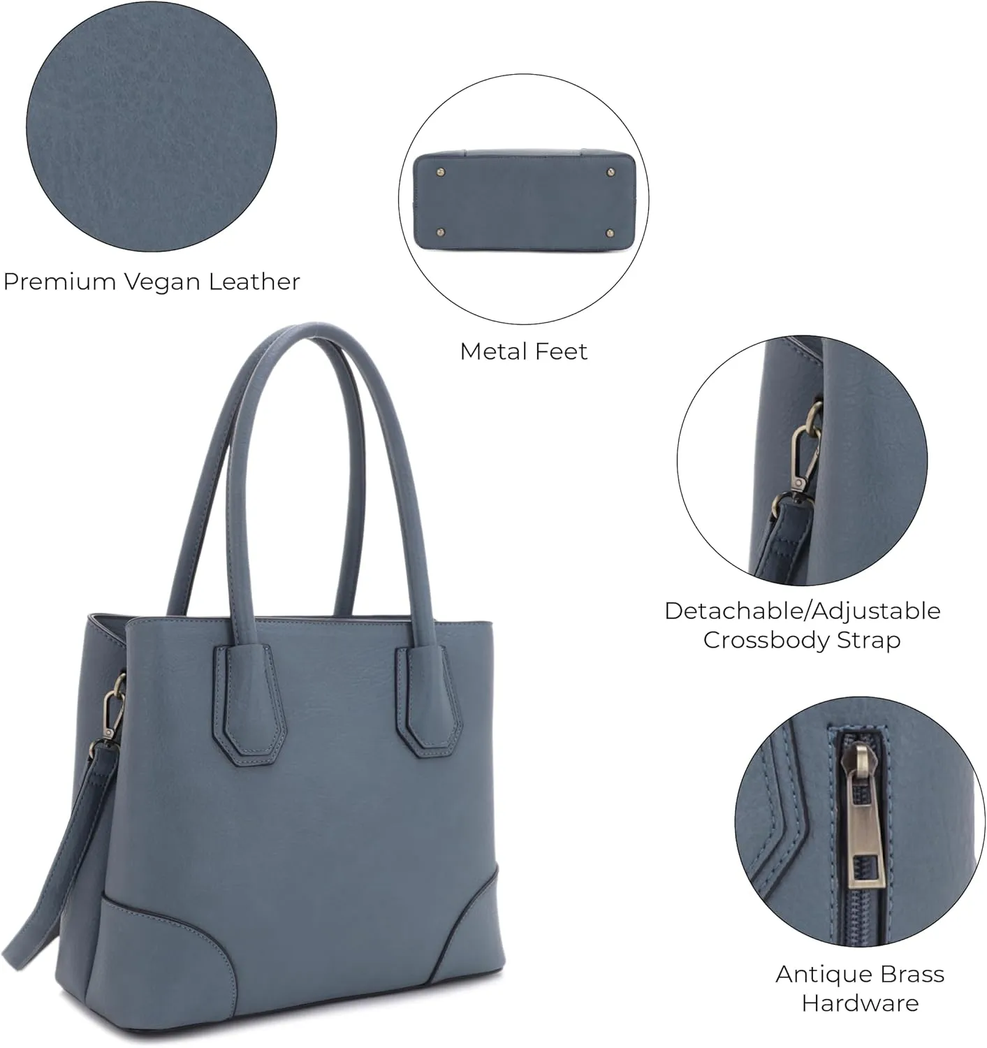JESSIE & JAMES Concealed Carry Tote Bag Top Handle Satchel Purse