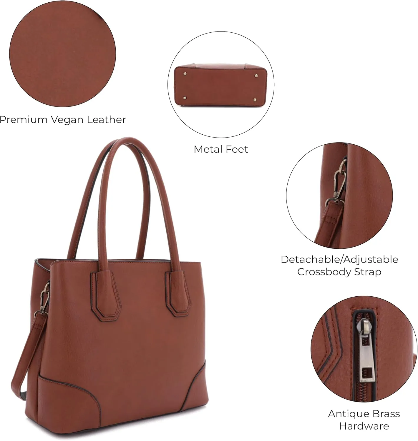 JESSIE & JAMES Concealed Carry Tote Bag Top Handle Satchel Purse