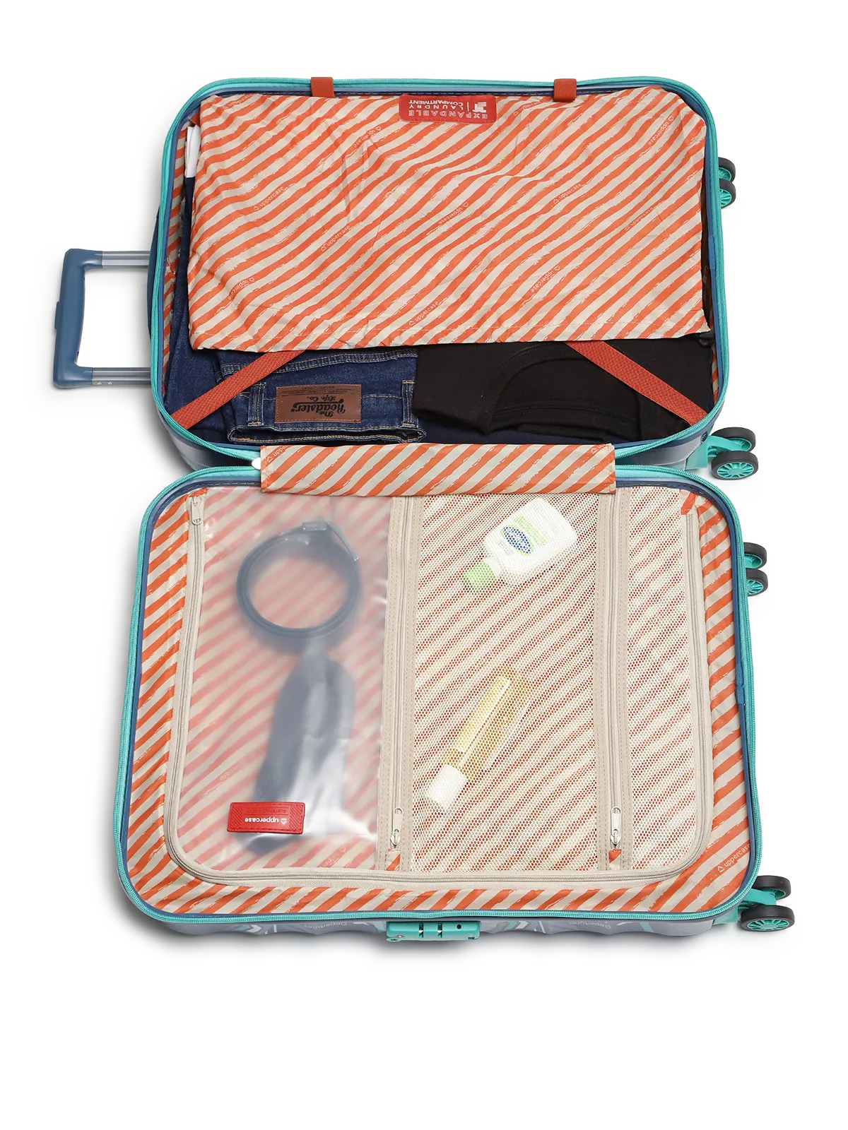 JFK Plus Denim Blue Medium Trolley