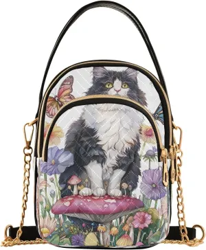 Joisal Colorful Wildflowers Crossover Bags for Women Trendy Small Shoulder Purse, Wallet Purse for Women
