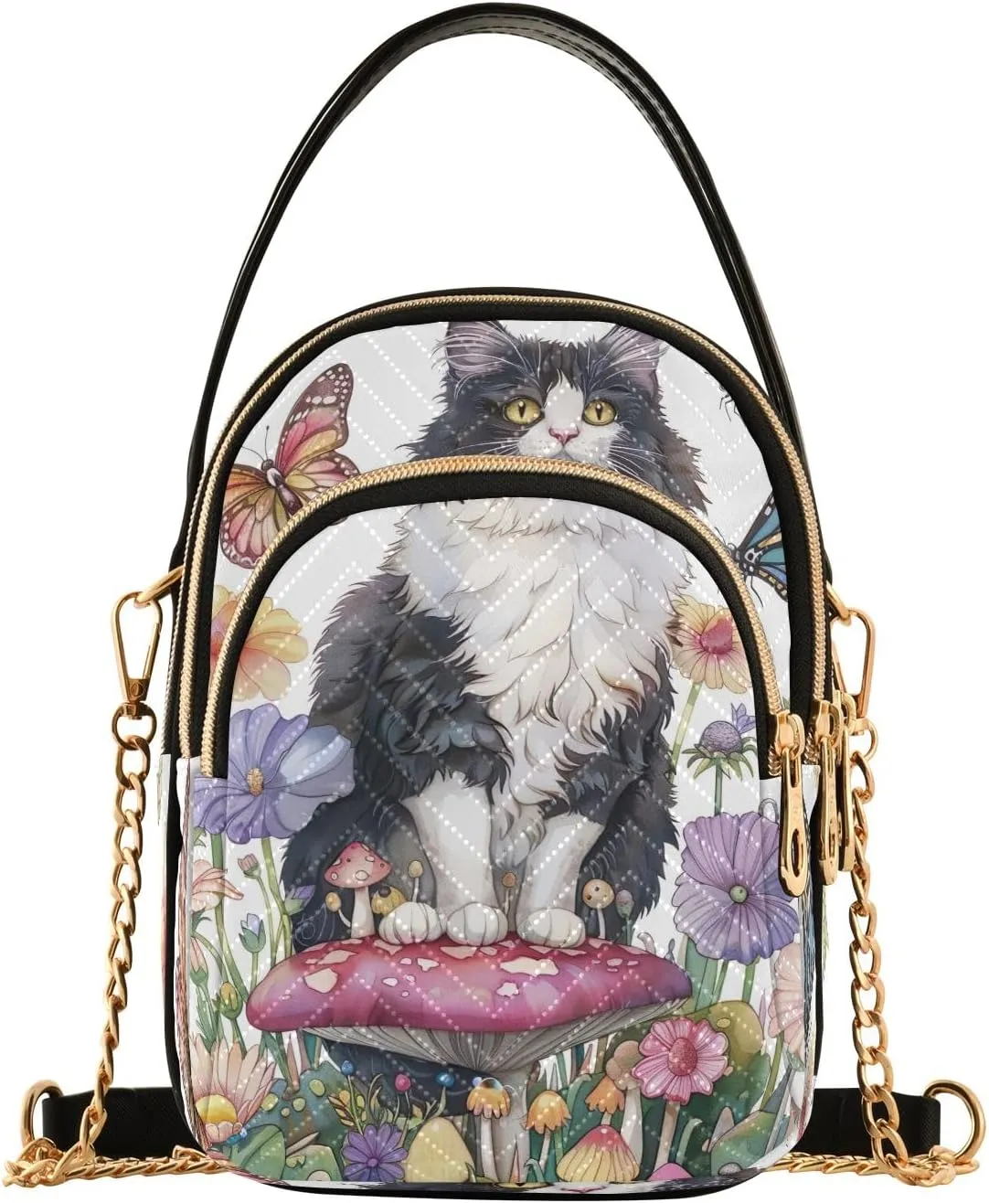 Joisal Colorful Wildflowers Crossover Bags for Women Trendy Small Shoulder Purse, Wallet Purse for Women