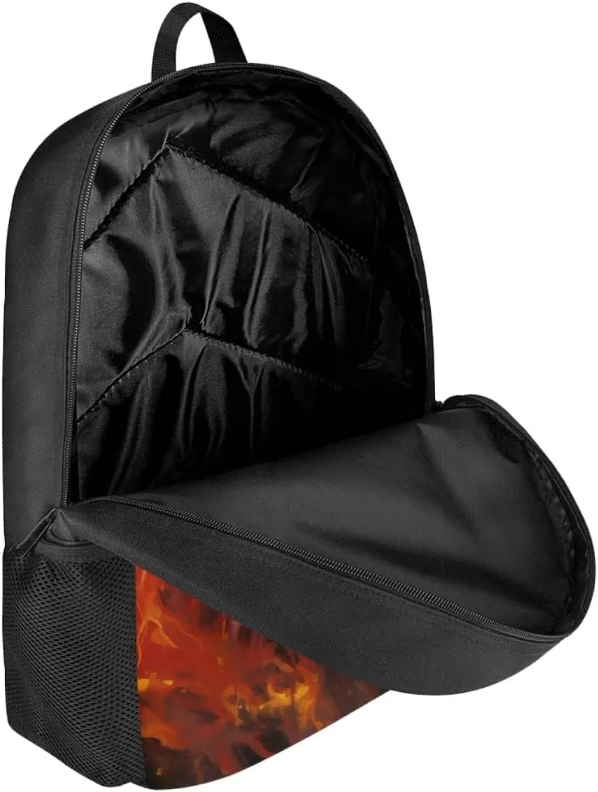 JooMeryer Boys Cool Backpack Wolf Skull Printed School Bags Bookbag Shoulder Bags Daypack for Elementary Middle School,Anger Howling Wolf