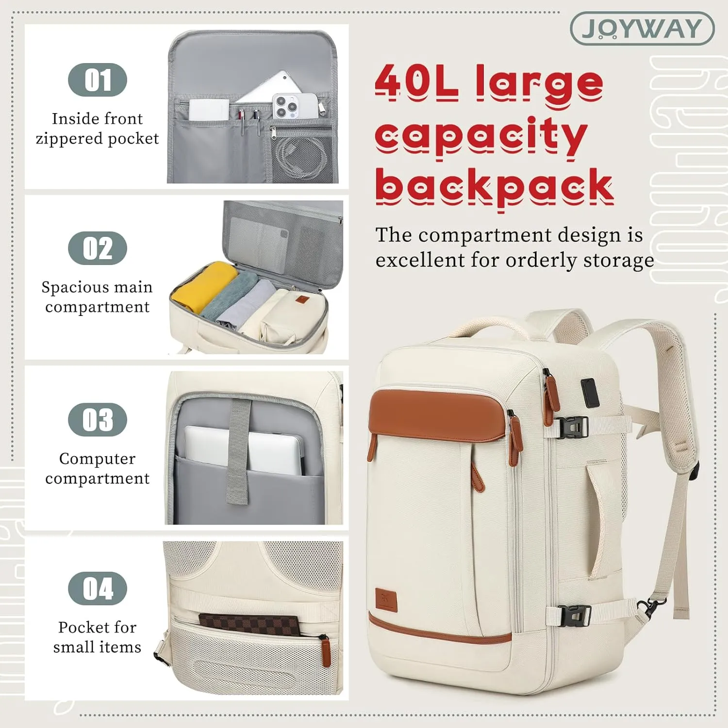 Joyway Expandable Carry on Luggage Sets Airline Approved, Lightweight Hard Shell 20 Inch Carry-on Suitcase with Spinner Wheels