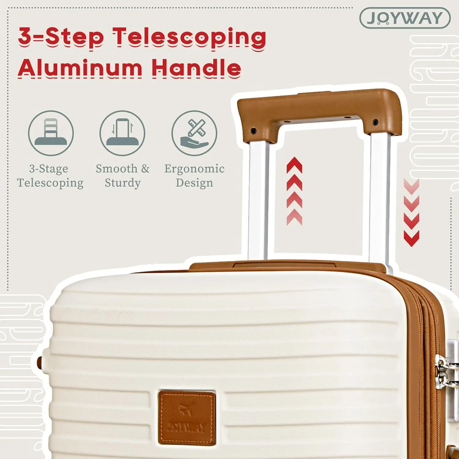 Joyway Expandable Luggage Sets 5 Piece, Hard Case Suitcase Set with Spinner Wheels, Hardshell Lightweight Travel Luggage with TSA Lock
