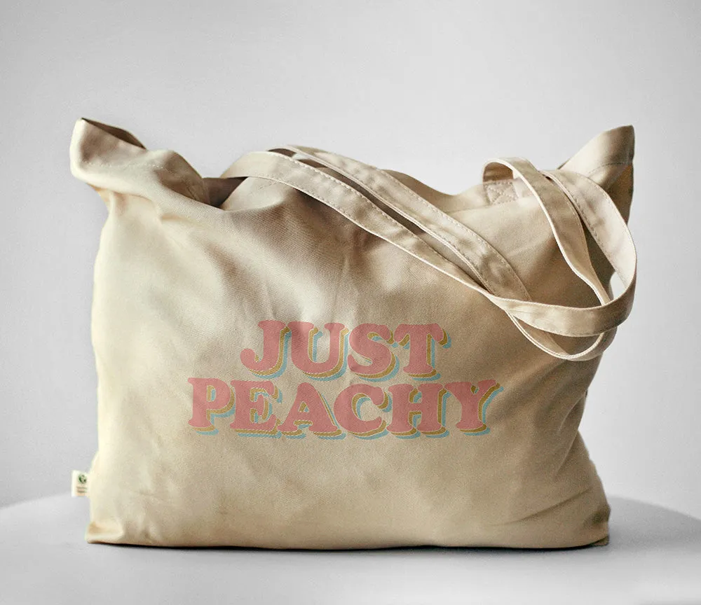 Just Peachy Organic Tote Bag