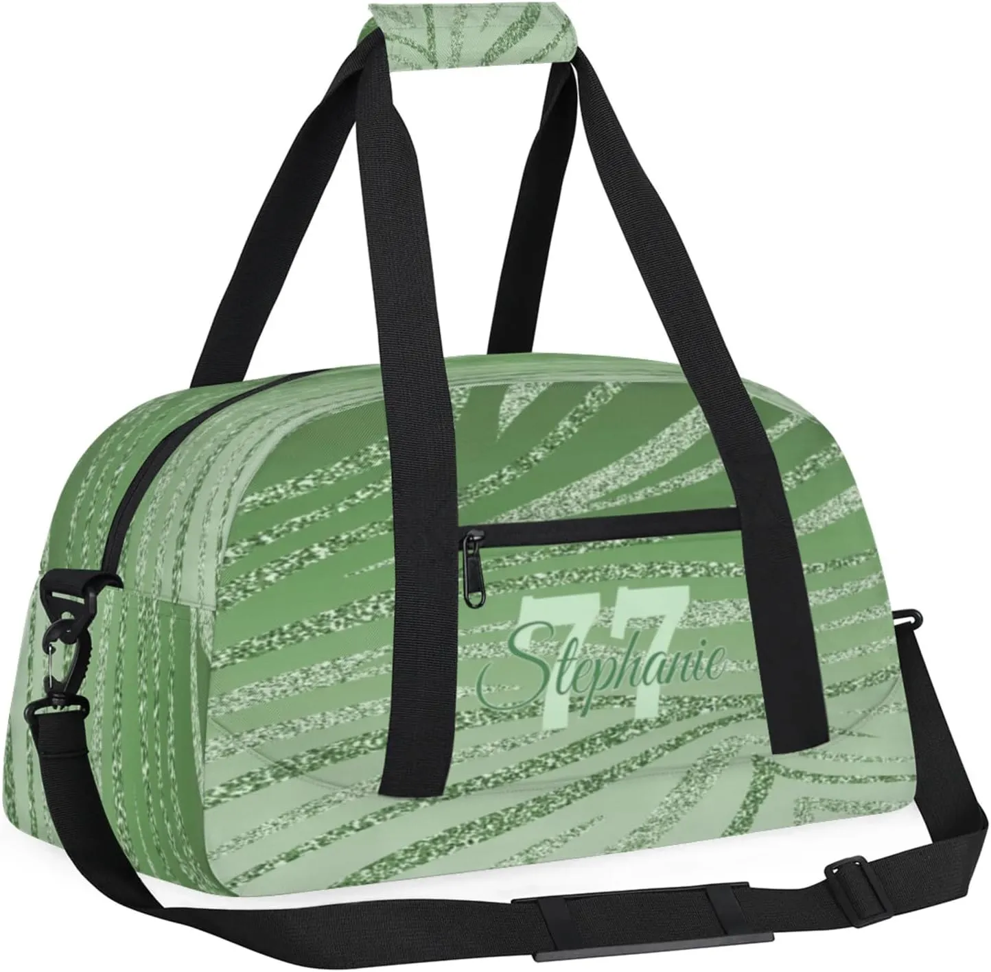 Kids Duffle Bag Personalized Gym Bag Overnight Bags, Ideal for Travel and Sports, Suitable for Men Women for Gym, Dance, Yoga, Durable Waterproof Sport Overnight Handbags Green