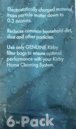Kirby Part#204808 - Genuine Kirby Style F HEPA Filtration Vacuum Bags for ALL Sentria Models (6 Bags & 1 Belts) Size: 6 Bags & 1 Belts Model: