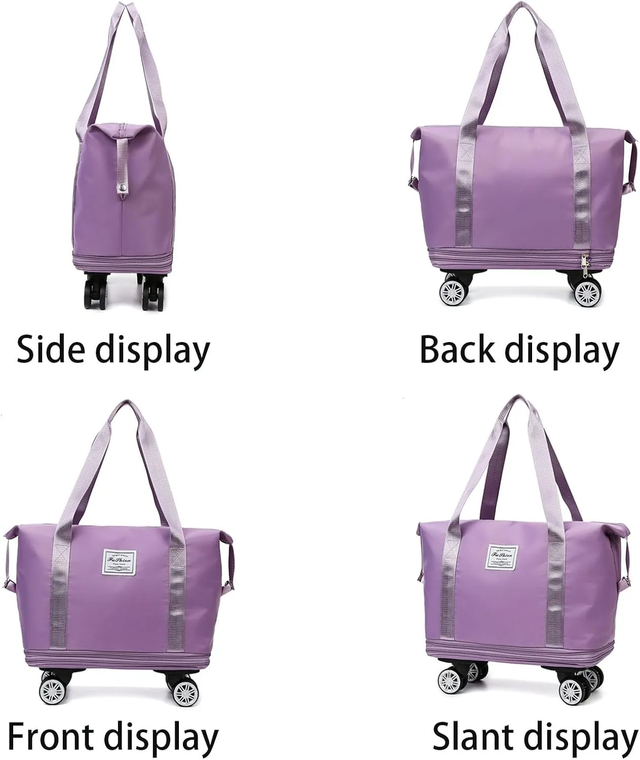 Kulken Beente Pepepo Travel Bag With Wheels, folding bag with wheels foldable & Women, Ideal for Business Trips & Long Travel (Gray)