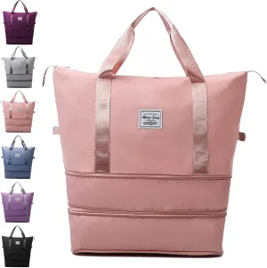 Kulken Travel Bag with Wheels, 2025 New Large Capacity Travel Bag - Universal Wheel Removable (non-wheeled, Pink)