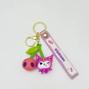 Kuromi Cherry Bite Keychain