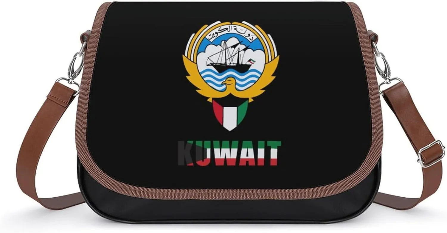Kuwait Flag Kuwaiti National Emblem Fashion Crossbody Bags Purses for Women Funny Printing Shoulder Handbags Bag