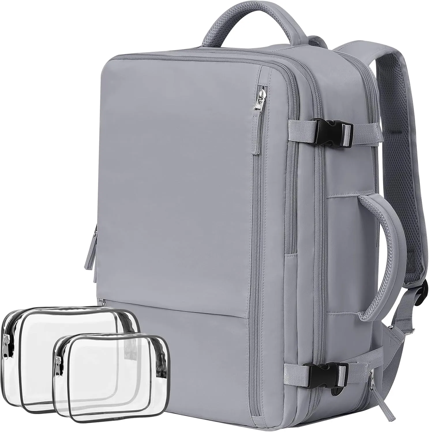 Large Travel Backpack, Carry On Backpack for Men Women, 17 Inch Laptop Backpack,40L Waterproof Backpack Airline Approved, Person Item Bag (Dark grey)