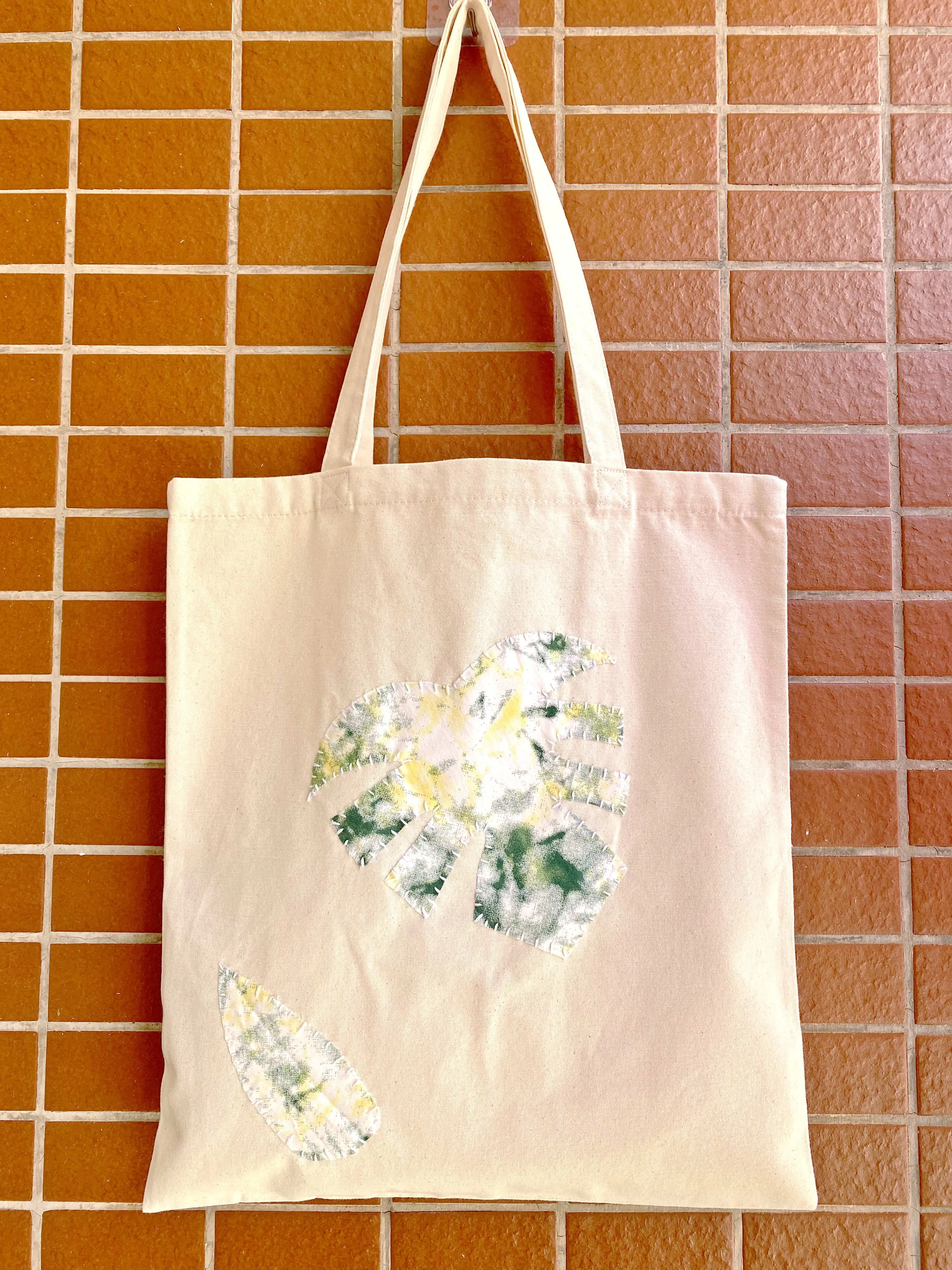 Leaf Patch Canvas Tote