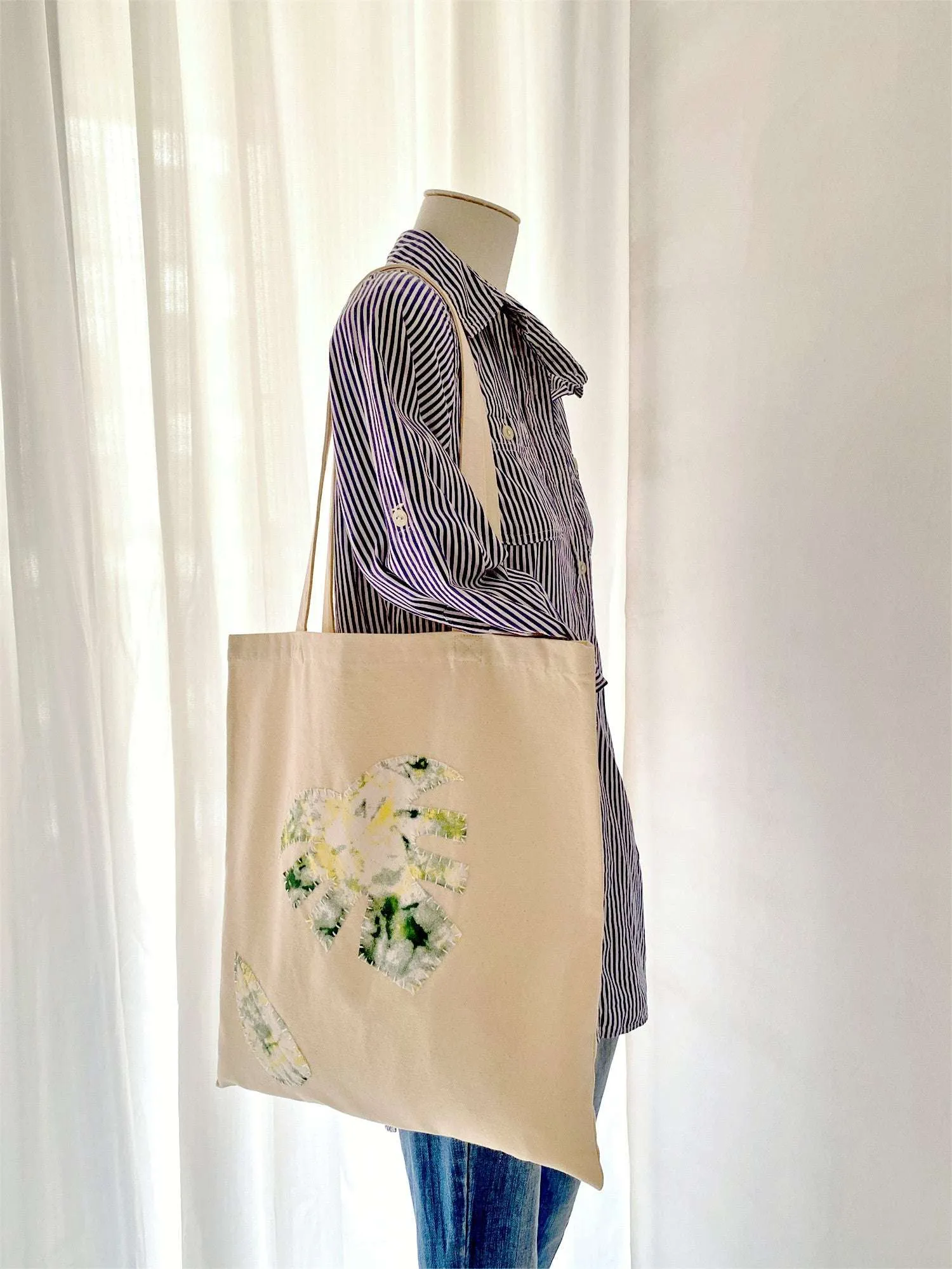 Leaf Patch Canvas Tote