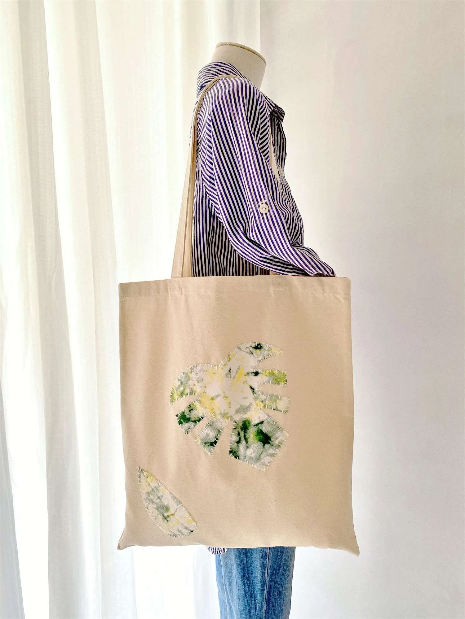Leaf Patch Canvas Tote