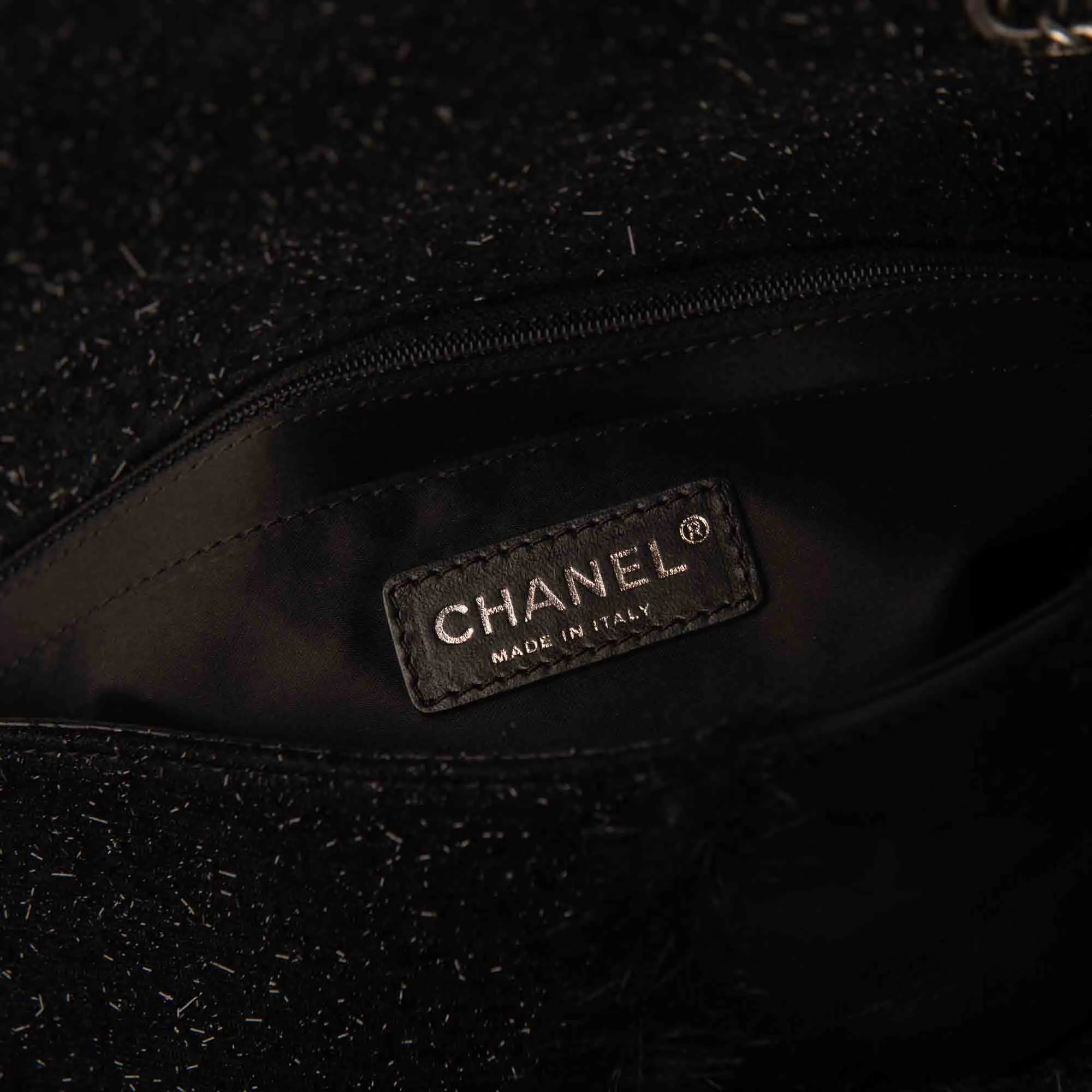Leather, Free shipping discount Flap Door-to-door delivery Tweed and Fantasy Chanel Patchwork Single Jumbo 2011 Bag Fabric, Fur