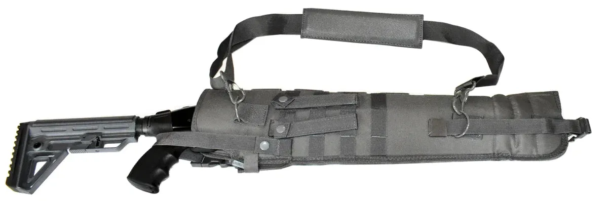 Lever Action Axe .410 Tactical case Hunting Storage Soft Range molle Holster Bag Shoulder Military Security ATV Horse Motorcycle Padded Bag Gray 25 inches.