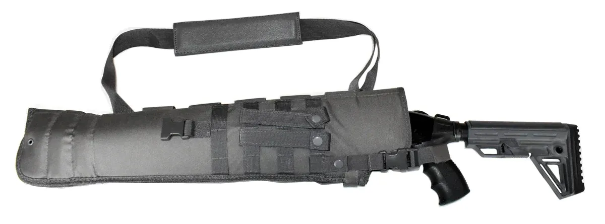 Lever Action Axe .410 Tactical case Hunting Storage Soft Range molle Holster Bag Shoulder Military Security ATV Horse Motorcycle Padded Bag Gray 25 inches.