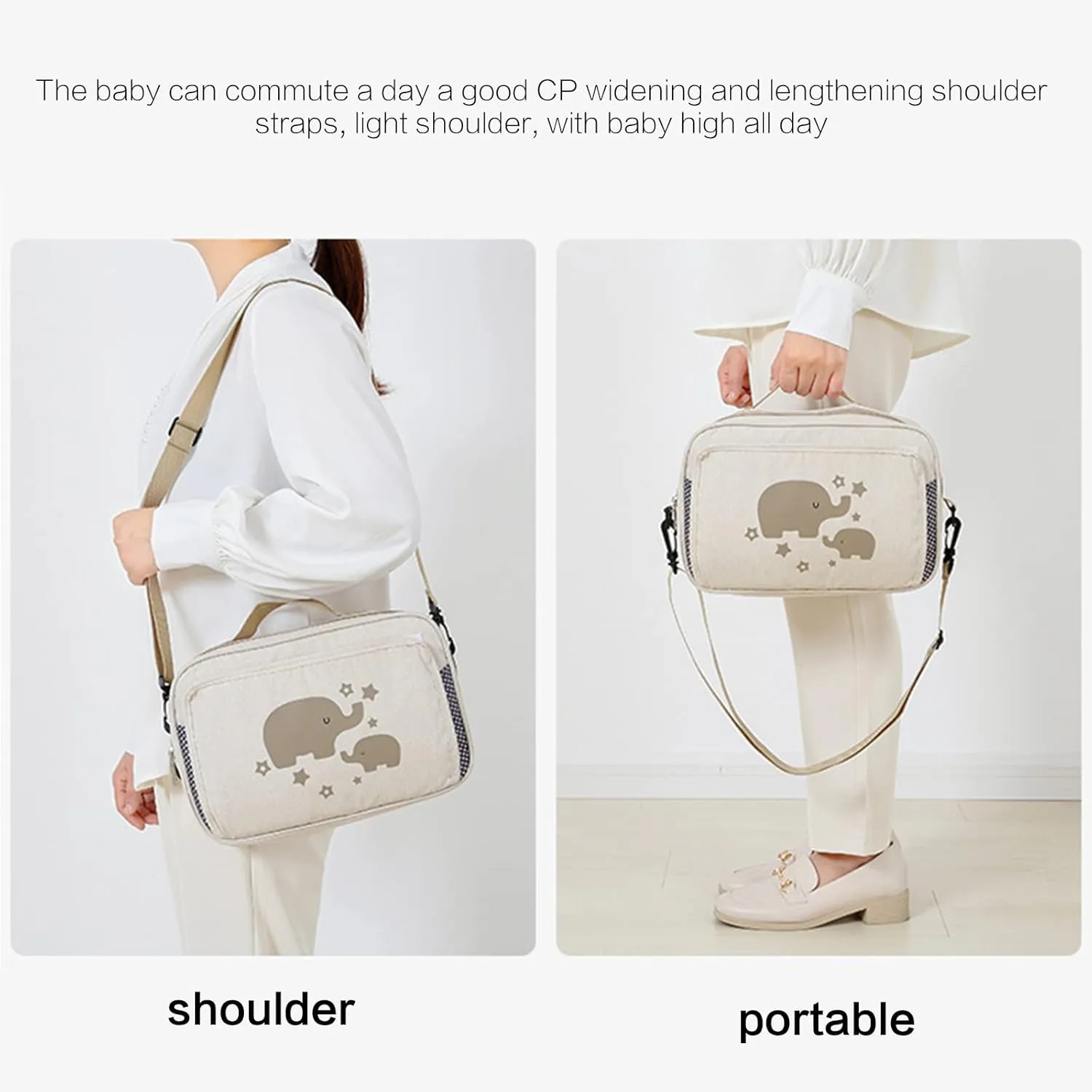 Lmbabter Baby Diaper Bag Stroller Storage Bag Waterproof Diaper Organizer Caddy Infant Tote Portable Mommy Bag for Outdoor