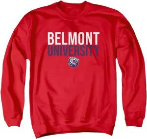 LOGOVISION Belmont University Official Stacked Unisex Adult Crewneck Sweatshirt