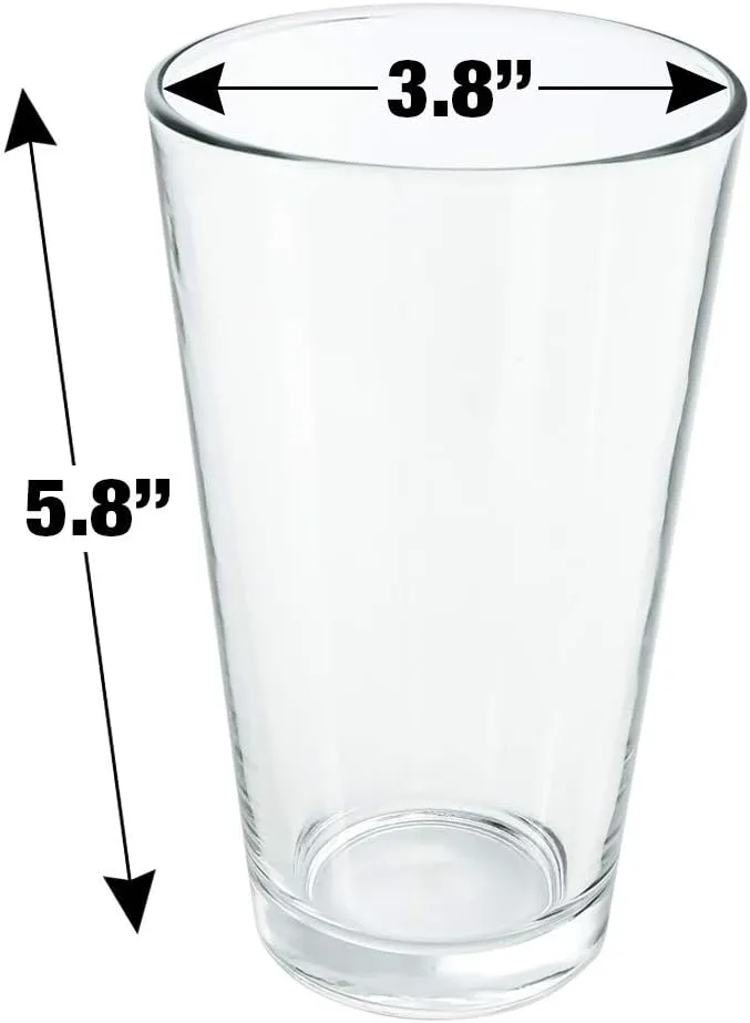 LOGOVISION Mortal Kombat Insert Coin 16 oz Pint Glass, Tempered Glass, Licensed Printed Design & A Perfect Fan Gift | Great for Cold Beverages, Soda, Water