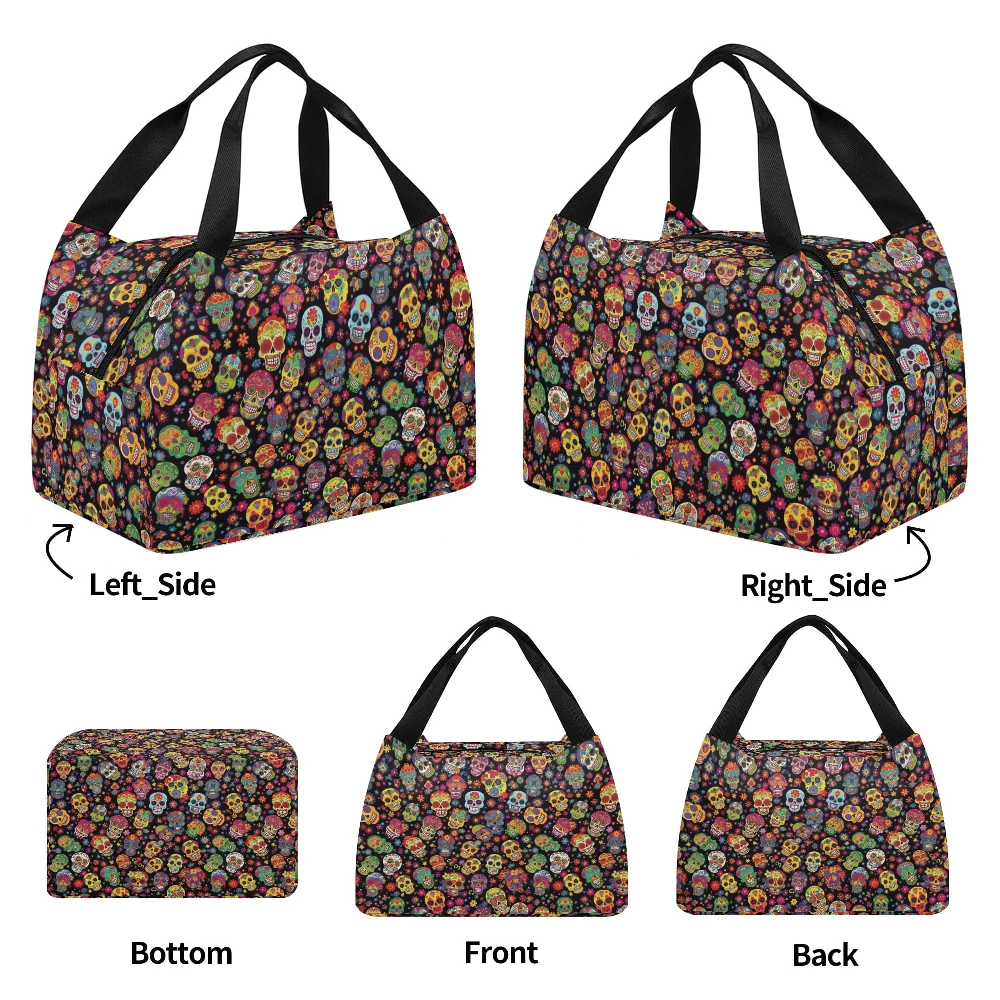 Lots of Skulls Portable Tote Lunch Bag