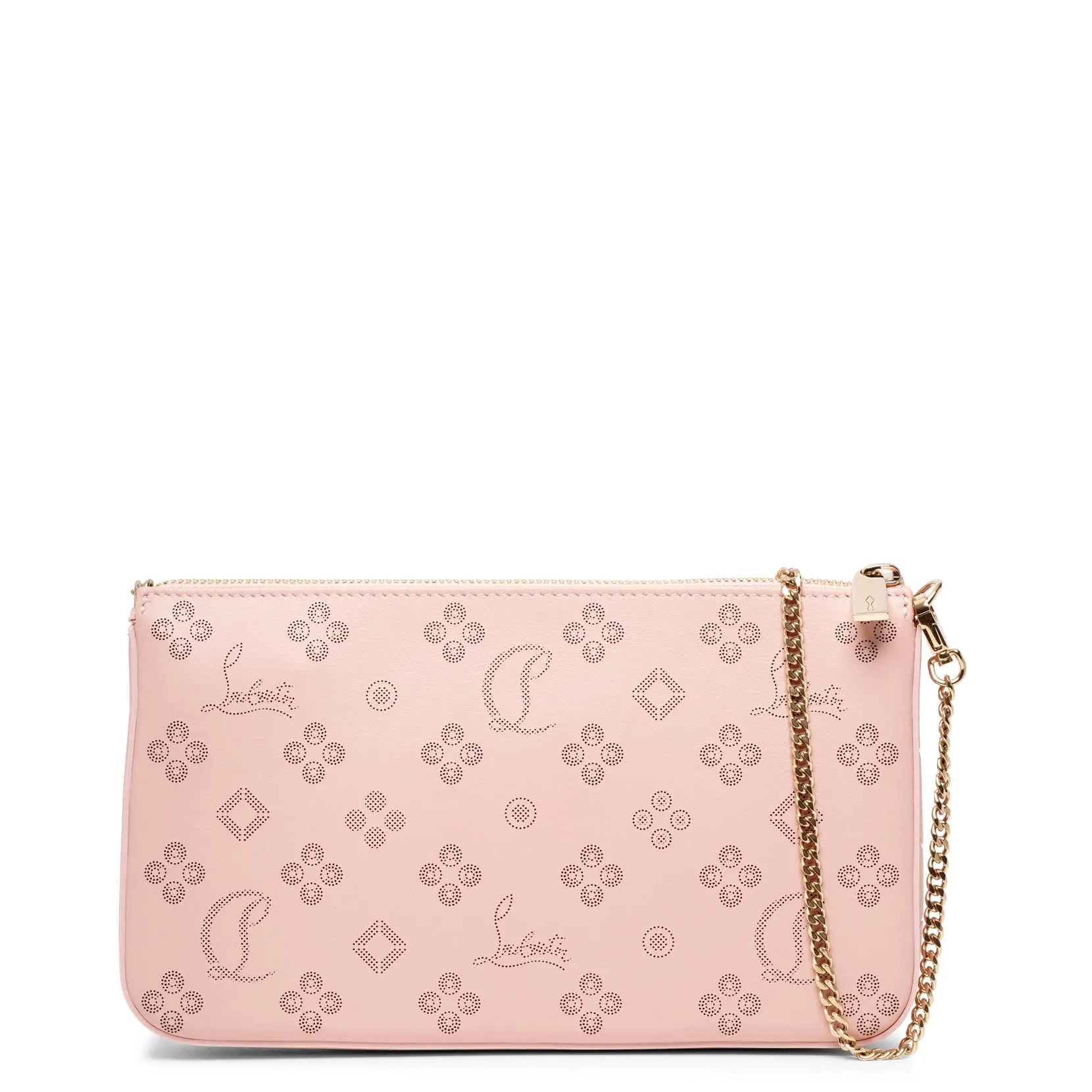 Loubila pink patent pouch