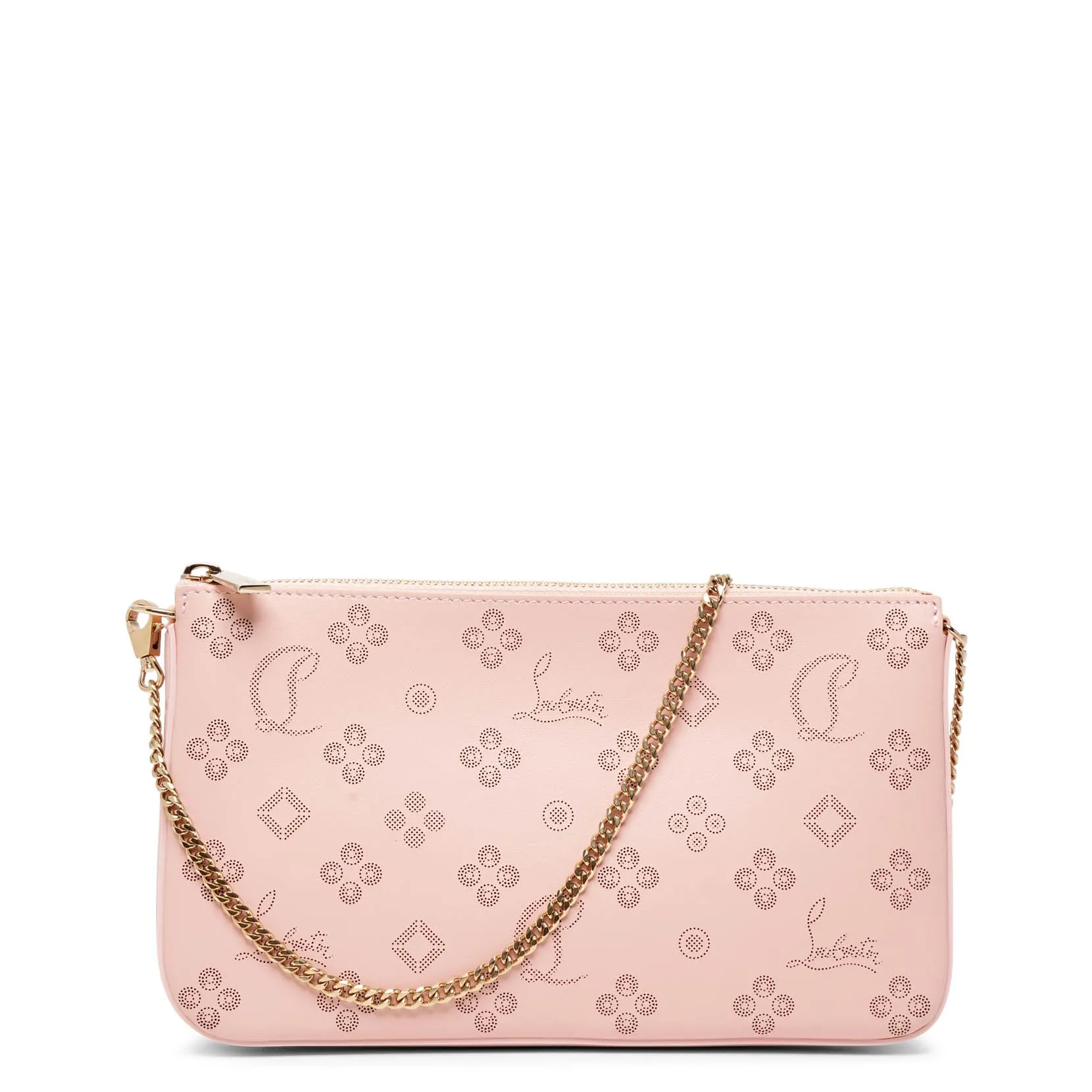 Loubila pink patent pouch