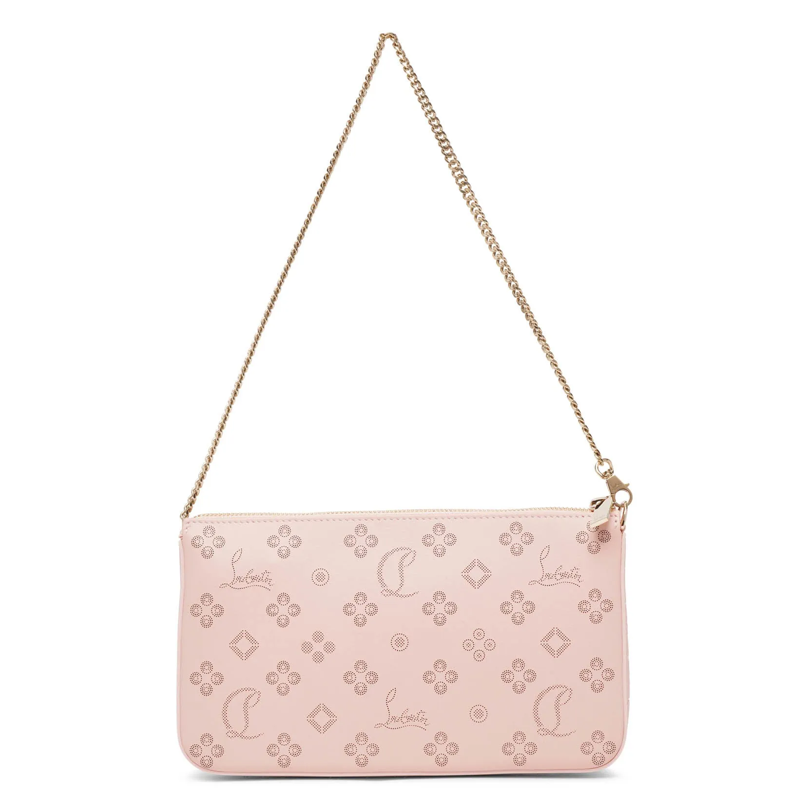 Loubila pink patent pouch