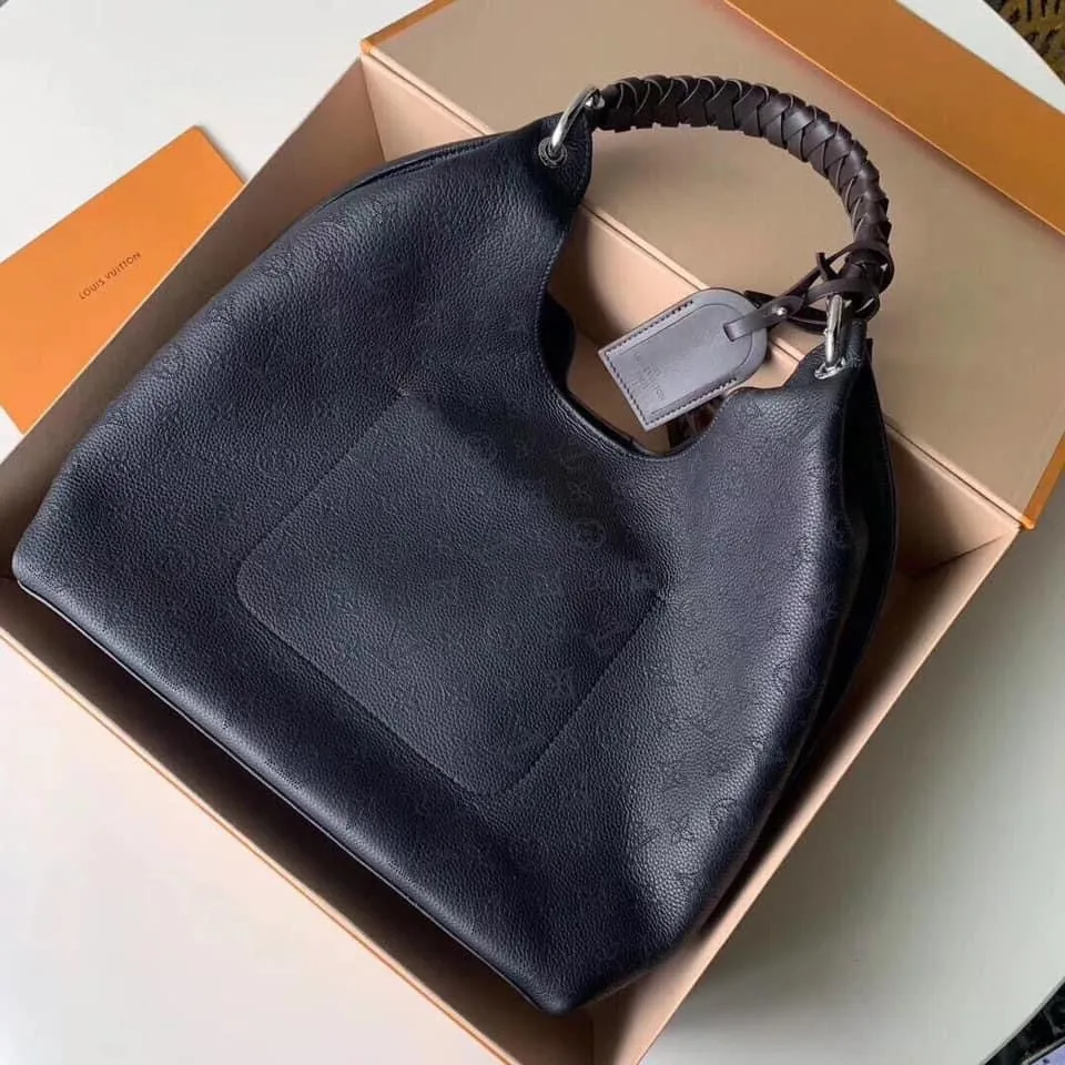 Louis Vuitton Carmel Mahina Leather Black Bag