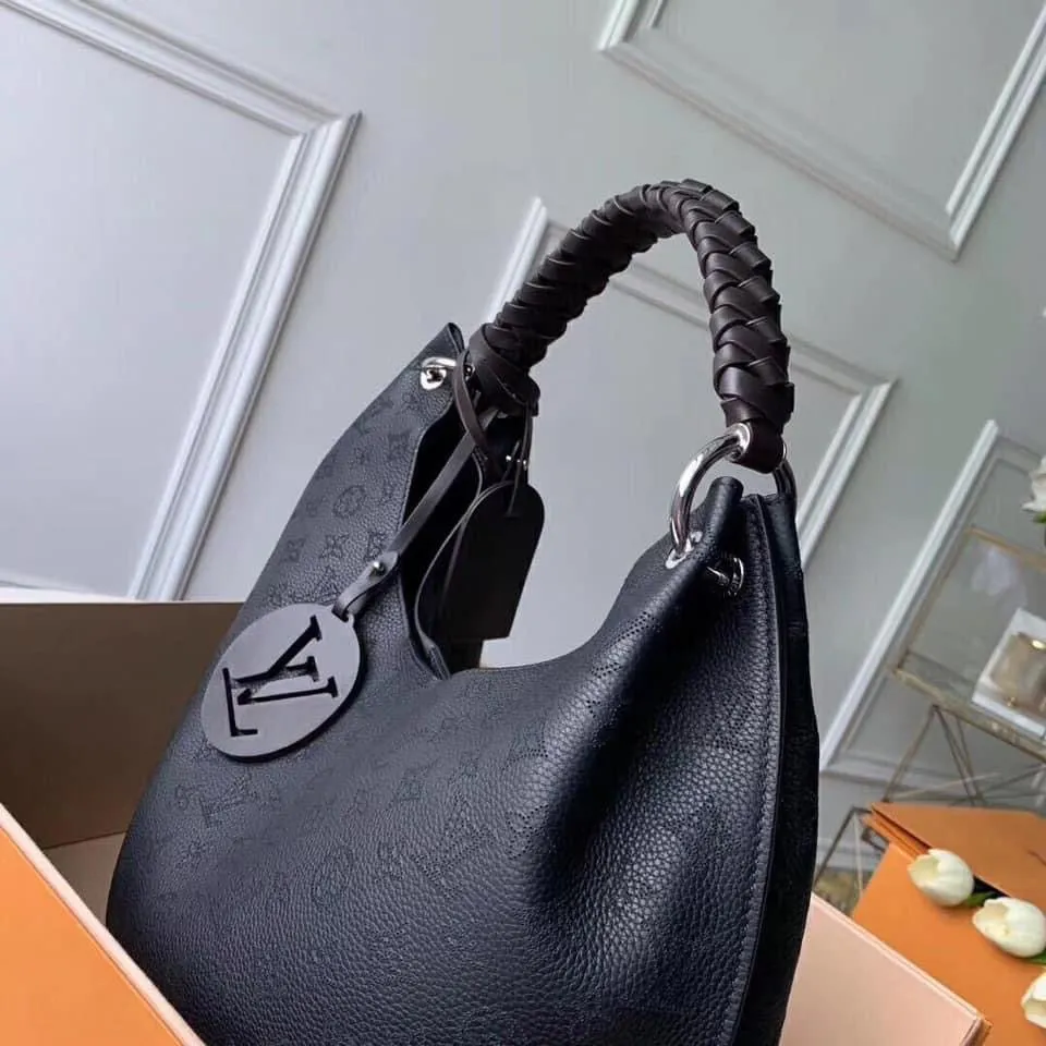 Louis Vuitton Carmel Mahina Leather Black Bag