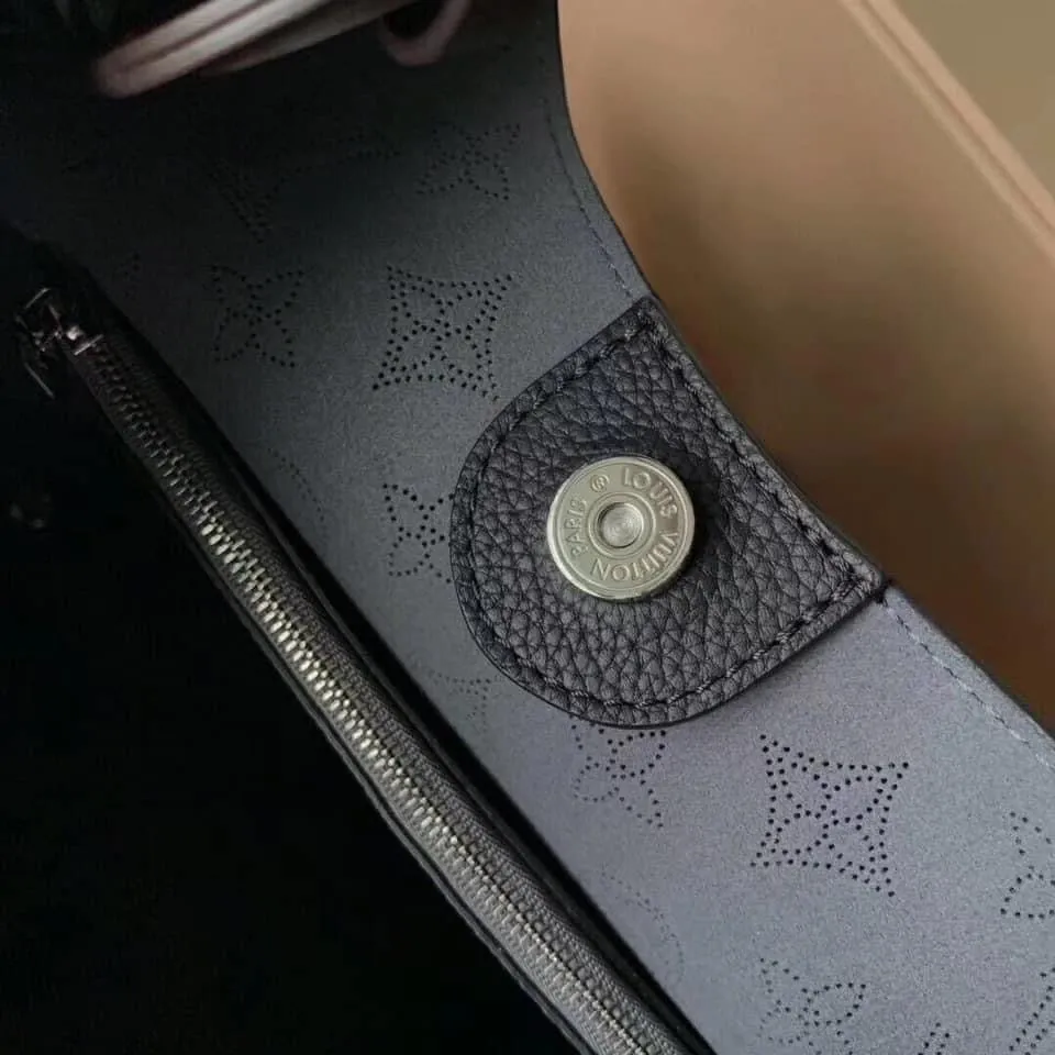 Louis Vuitton Carmel Mahina Leather Black Bag