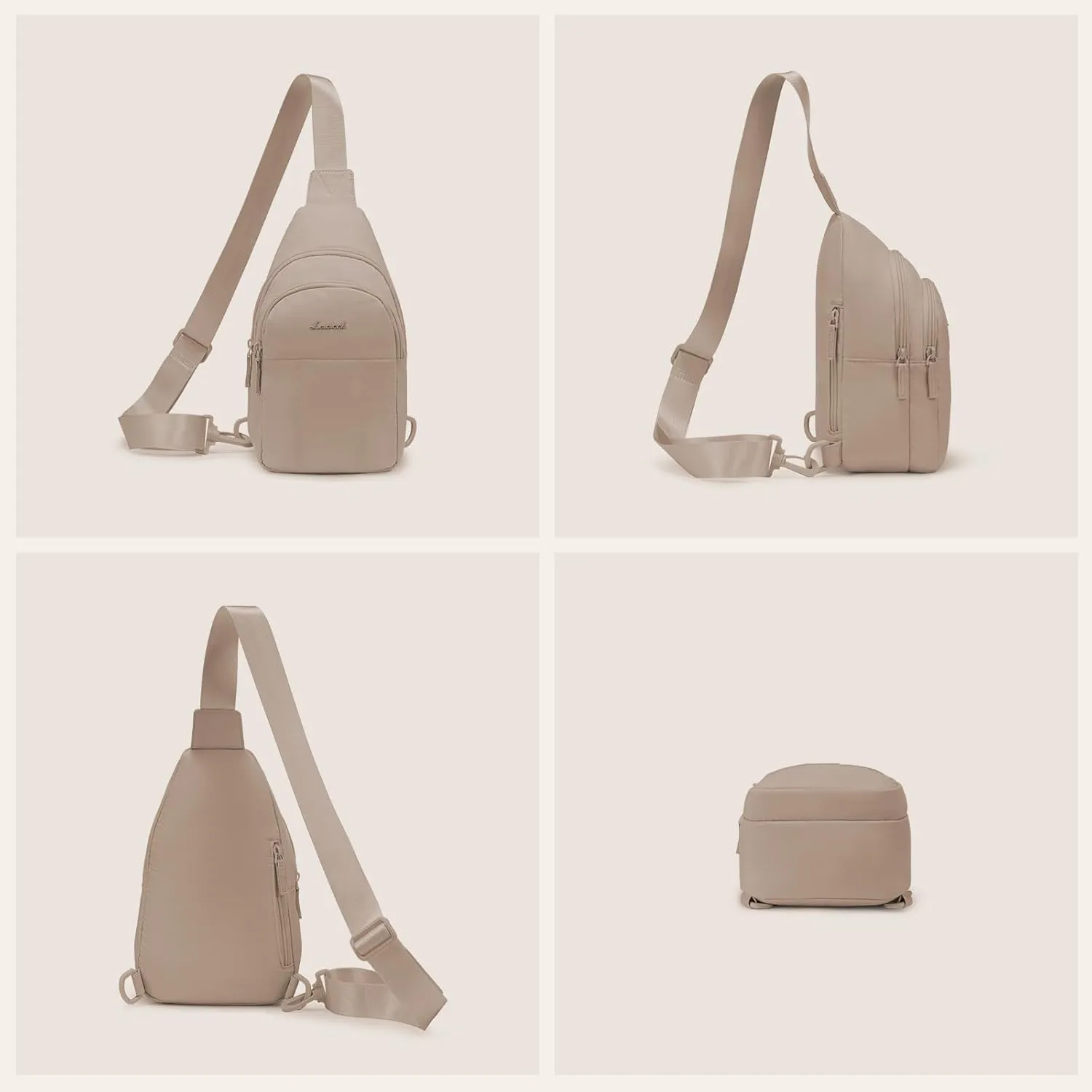 LOVEVOOK Sling Bag for Women, Puffer Crossbody Bags for Women, Small Sling Backpack, Travel Hiking Chest Bag Daypack