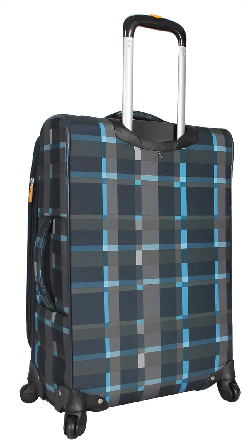 LUCAS Ultra Lightweight Carry On - Softside 20 Inch Expandable Luggage - Small Rolling Bag Fits Most Airline Compartments - Durable 4-Spinner Wheels Suitcase (Old School Navy)