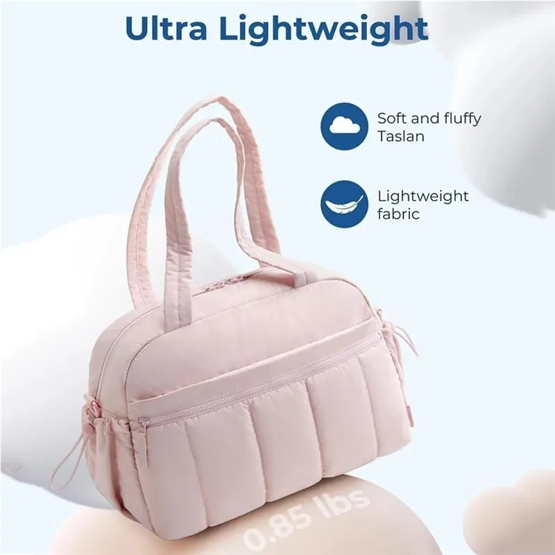 Luggage Bag Dry Wet Separation Travel Duffel Bag Gym Bag for Women with Weekender Bags Waterproof Hand Airport Cabin Bag(Pink)