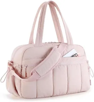 Luggage Bag Dry Wet Separation Travel Duffel Bag Gym Bag for Women with Weekender Bags Waterproof Hand Airport Cabin Bag(Pink)