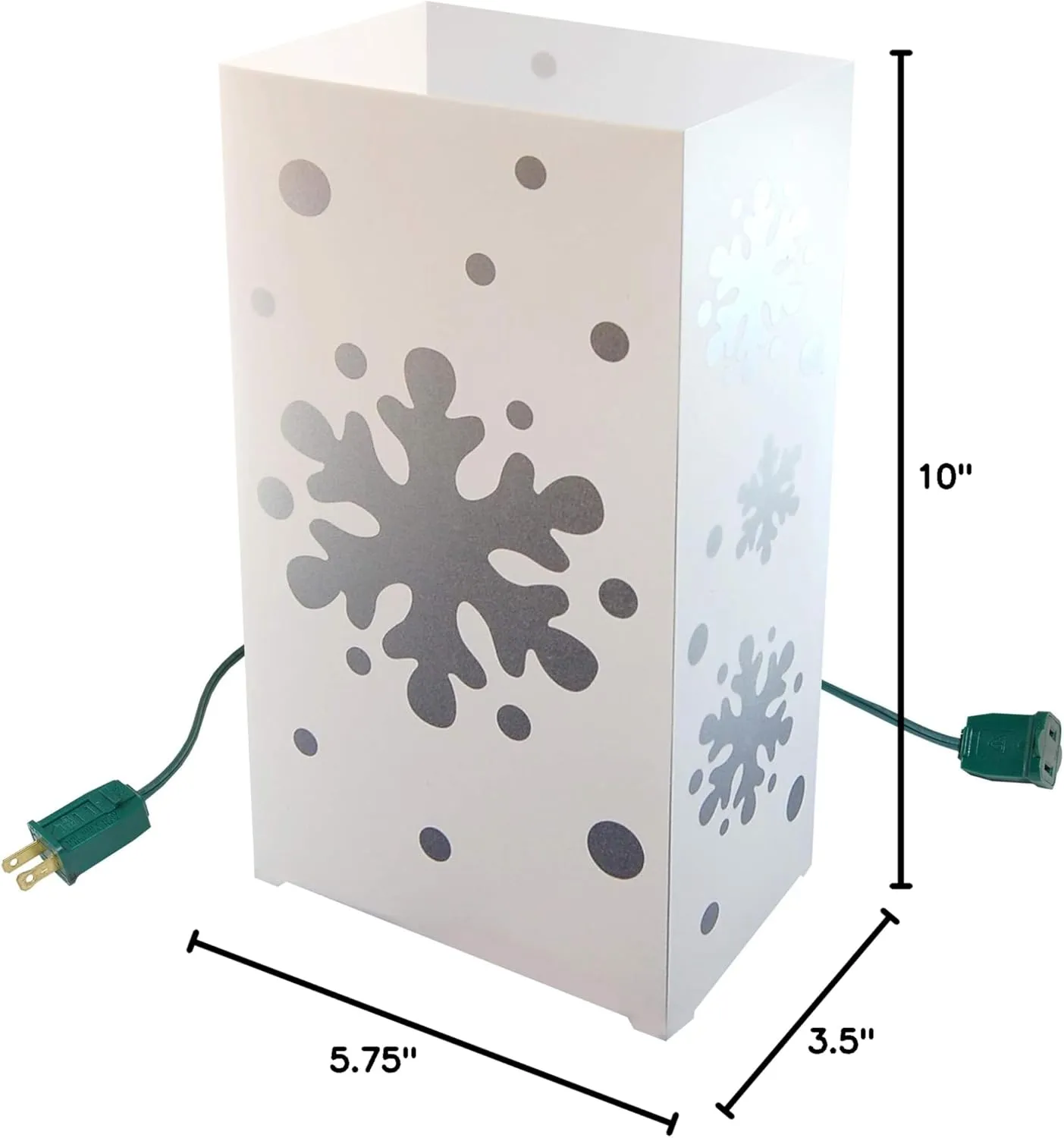 LumaBase Electric LED Luminaria Kit, Snowflake - Set of 6