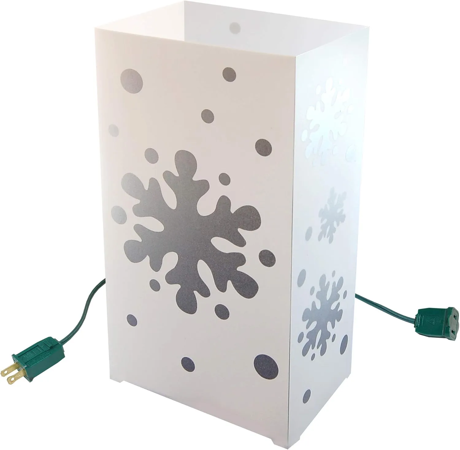 LumaBase Electric LED Luminaria Kit, Snowflake - Set of 6